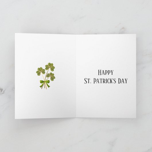  Iers meisje St. Patrick's Day Kaart (Binnen)