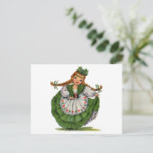 Iers meisje Traditionele Dress Briefkaart (Staand voorkant)