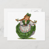  Iers meisje Traditionele Dress Briefkaart (Voorkant / Achterkant)