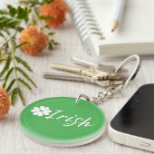 Iers met Shamrock - St. Patrick Dag Sleutelhanger (Voorkant Rechts)