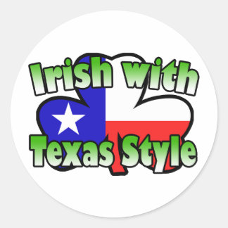 Iers met Texas Style Sticker