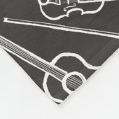 Iers muziekinstrument fleece deken (Hoek)
