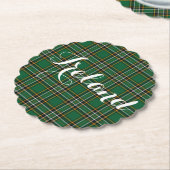 Iers nationaal merk Tartan gepersonaliseerd Kartonnen Onderzetters (Gekanteld)