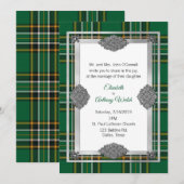 Iers Nationaal Spaans met Keltisch Lijst Wedding Kaart (Voorkant / Achterkant)