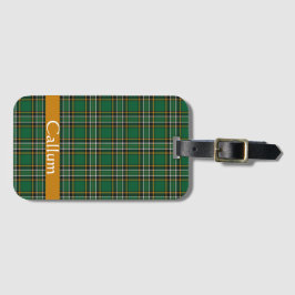 Iers Nationaal Tartan Aangepast Bagagelabel
