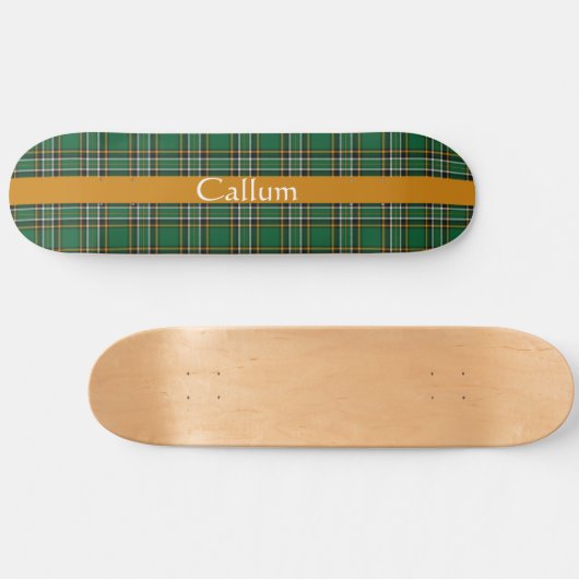 Iers Nationaal Tartan Aangepast Persoonlijk Skateboard (Horizontaal)