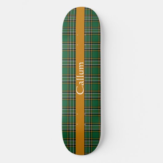 Iers Nationaal Tartan Aangepast Persoonlijk Skateboard (Voorkant)