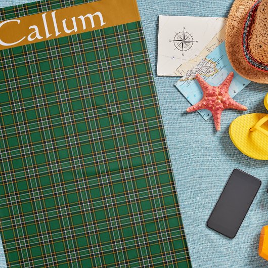 Iers Nationaal Tartan Aangepast Strandlaken