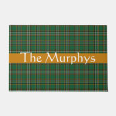 Iers Nationaal Tartan Aangepaste voordeur Deurmat (Voorkant)