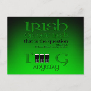 Iers of niet Iers Origineel St Patrick's Day Gr2HP Uitnodiging Briefkaart