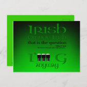 Iers of niet Iers Origineel St Patrick's Day Gr2HP Uitnodiging Briefkaart (Voorkant / Achterkant)