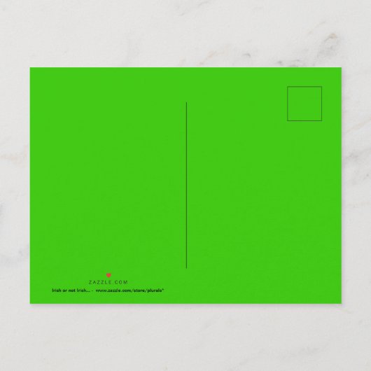 Iers of niet Iers Origineel St Patrick's Day Gr2HP Uitnodiging Briefkaart (Achterkant)