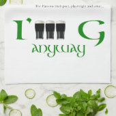 Iers of niet Iers Origineel St Patrick's Day WKT Theedoek (Gevouwen)