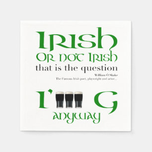 Iers of niet Irish Original St Patrick P Napkin Servet