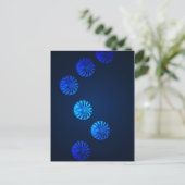 Iers ontwerp blauwe kristal briefkaart (Staand voorkant)