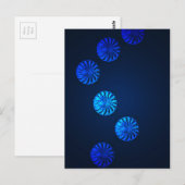 Iers ontwerp blauwe kristal briefkaart (Voorkant / Achterkant)