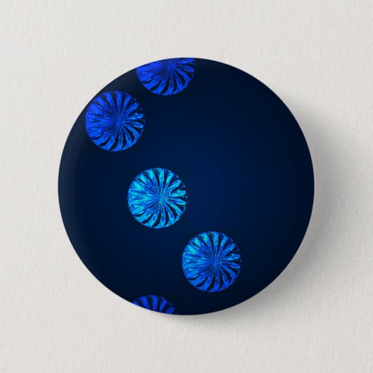 Iers ontwerp blauwe kristal ronde button 5,7 cm (Voorkant)