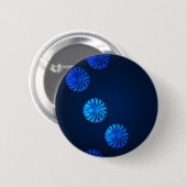 Iers ontwerp blauwe kristal ronde button 5,7 cm (Voorkant /achterkant)