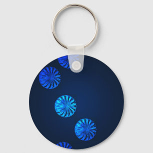 Iers ontwerp blauwe kristal sleutelhanger