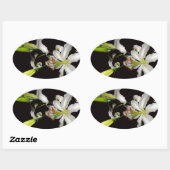 Iers ontwerp - Collectie voor messing en bloem Ovale Sticker (Vel)