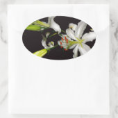 Iers ontwerp - Collectie voor messing en bloem Ovale Sticker (Tas)