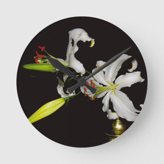 Iers ontwerp - Collectie voor messing en bloem Ronde Klok (Voorkant)