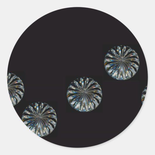 Iers ontwerp-The Crystal Collection Ronde Sticker (Voorkant)