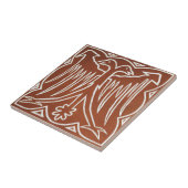 Iers ontwerp voor keramisch kunstontwerp Rood vog Tegeltje (Zijkant)