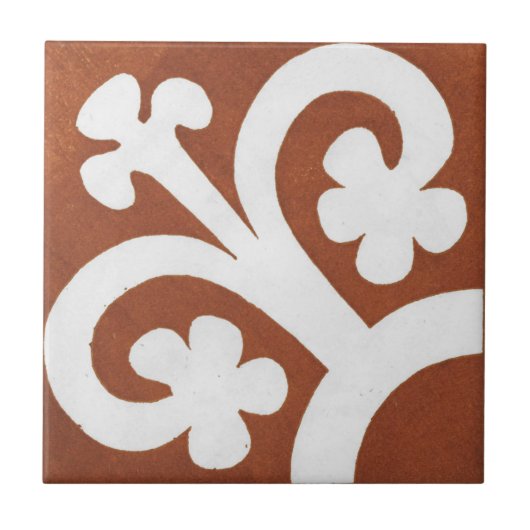 Iers ontwerp voor keramische kunst Red Clover Tegeltje (Voorkant)