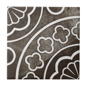 Iers ontwerp voor keramische kunst zwart Tegeltje