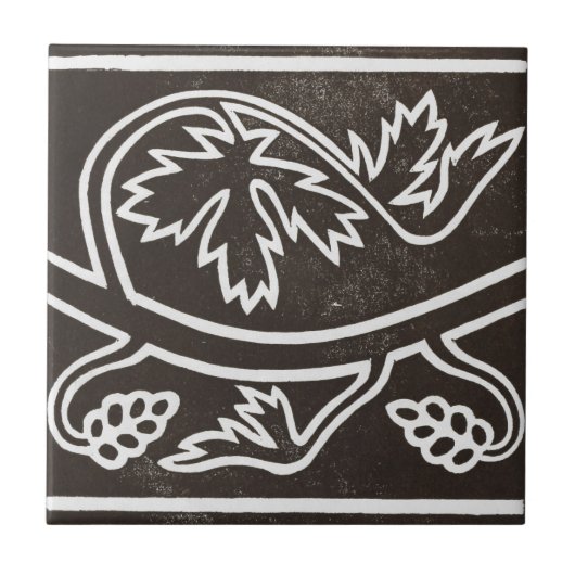  Iers ontwerp voor keramische kunst zwart Tegeltje (Voorkant)