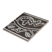  Iers ontwerp voor keramische kunst zwart Tegeltje (Zijkant)