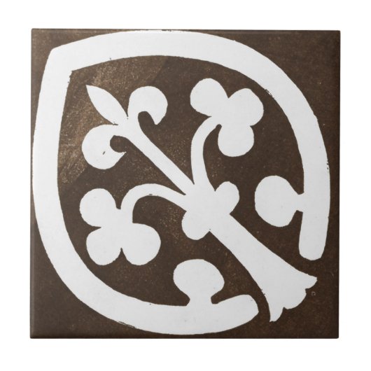  Iers ontwerp voor keramische kunst zwart Tegeltje (Voorkant)