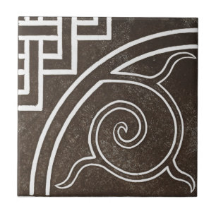 Iers ontwerp voor keramische kunst zwart Tegeltje
