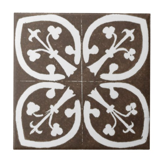  Iers ontwerp voor keramische kunst zwart Tegeltje (Voorkant)