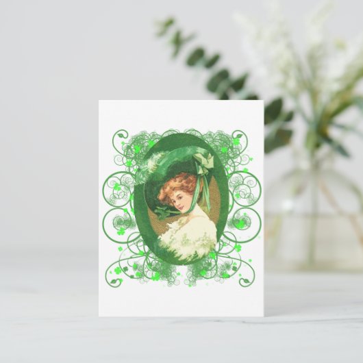  Iers  ontwerp voor Vrouw Briefkaart (Staand voorkant)