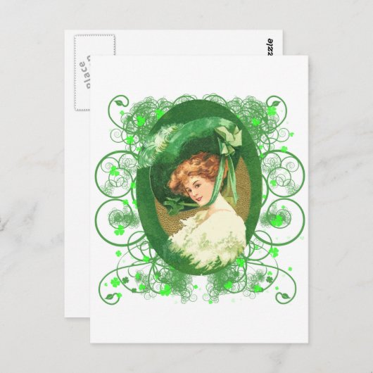 Iers ontwerp voor Vrouw Briefkaart (Voorkant / Achterkant)