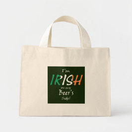 Iers op mijn bieren kant tcnt mini tote bag