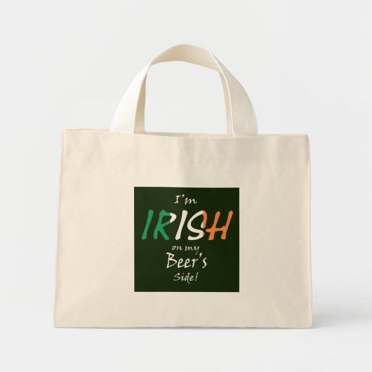 Iers op mijn bieren kant tcnt mini tote bag (Voorkant)
