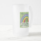 Iers op St Patrick's Day Matglas Bierpul (Voorkant rechts)