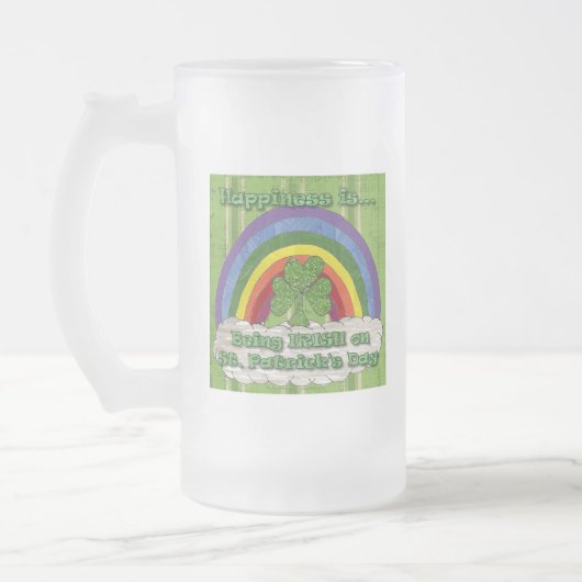 Iers op St Patrick's Day Matglas Bierpul (Links)