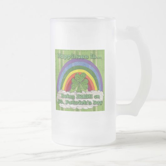 Iers op St Patrick's Day Matglas Bierpul (Rechts)