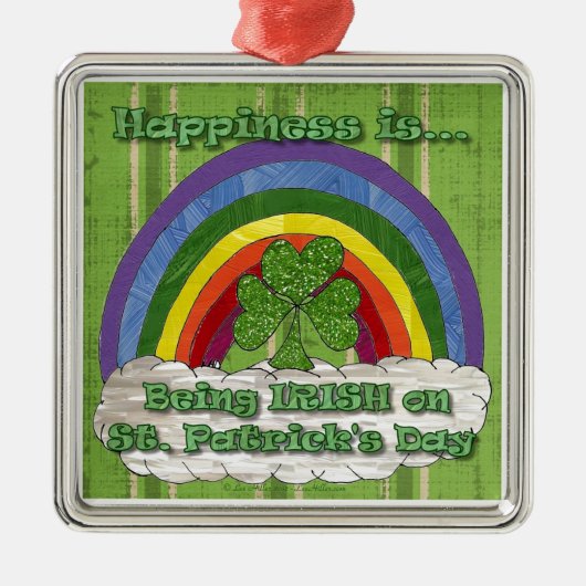 Iers op St Patrick's Day Metalen Ornament (Voorkant)