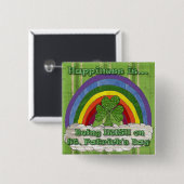 Iers op St Patrick's Day Vierkante Button 5,1 Cm (Voorkant /achterkant)