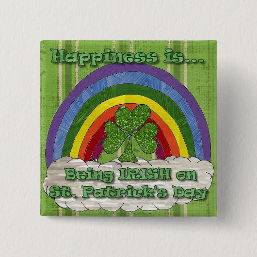 Iers op St Patrick's Day Vierkante Button 5,1 Cm (Voorkant)