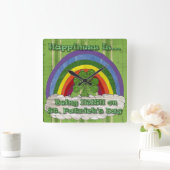 Iers op St Patrick's Day Vierkante Klok (Huis)