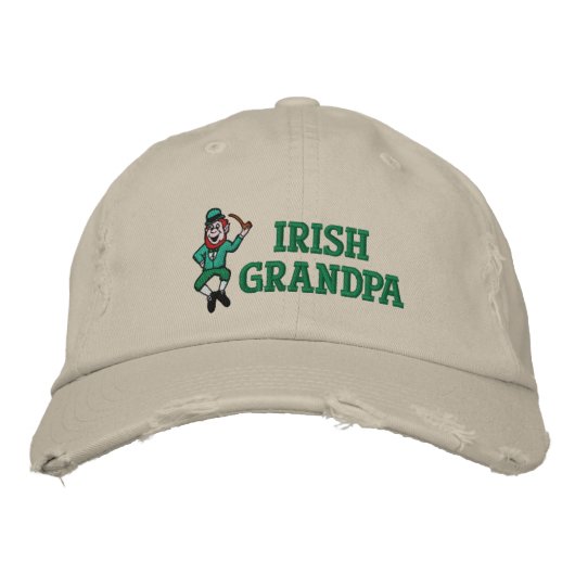 Iers opa geborduurd Pet (Voorkant)