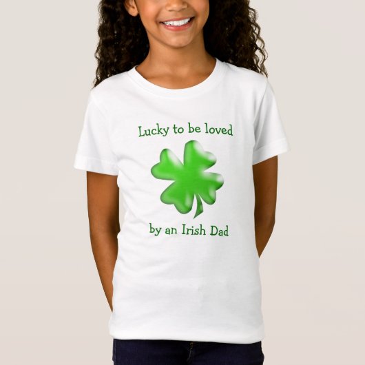 Iers pap Lucky Shamrock Kinder Shirt (Voorkant)