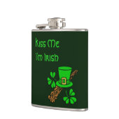 Iers Pet en Shamrocks Heupfles (Links)