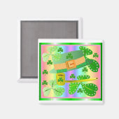 Iers Pet en Shamrocks Magneet (Voorkant / Achterkant)